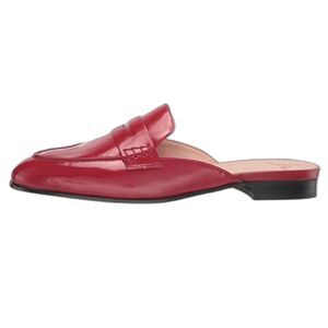 J.Crew Academy Penny Loafer Mules Cherry Apple Red Patent Leather Size 9.5